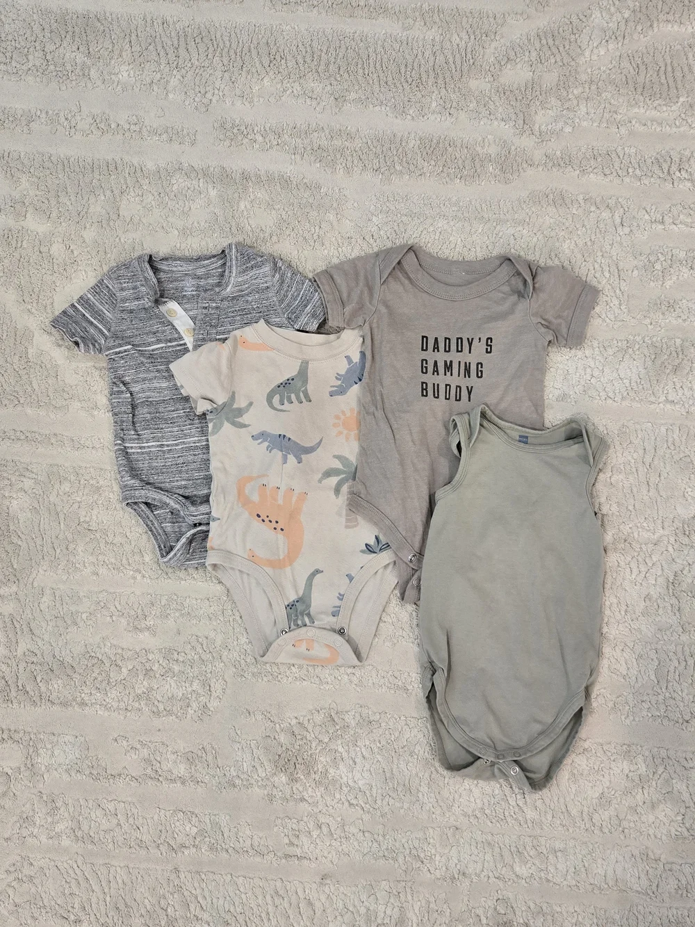 Carter's, Gap - Set Of 4 Neutral Bodysuit Set 12m